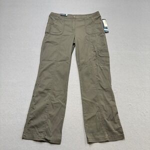 NEW Reitmans Cargo Pants Women's 13 Olive Green Straight Leg Preferred Fit Baggy
